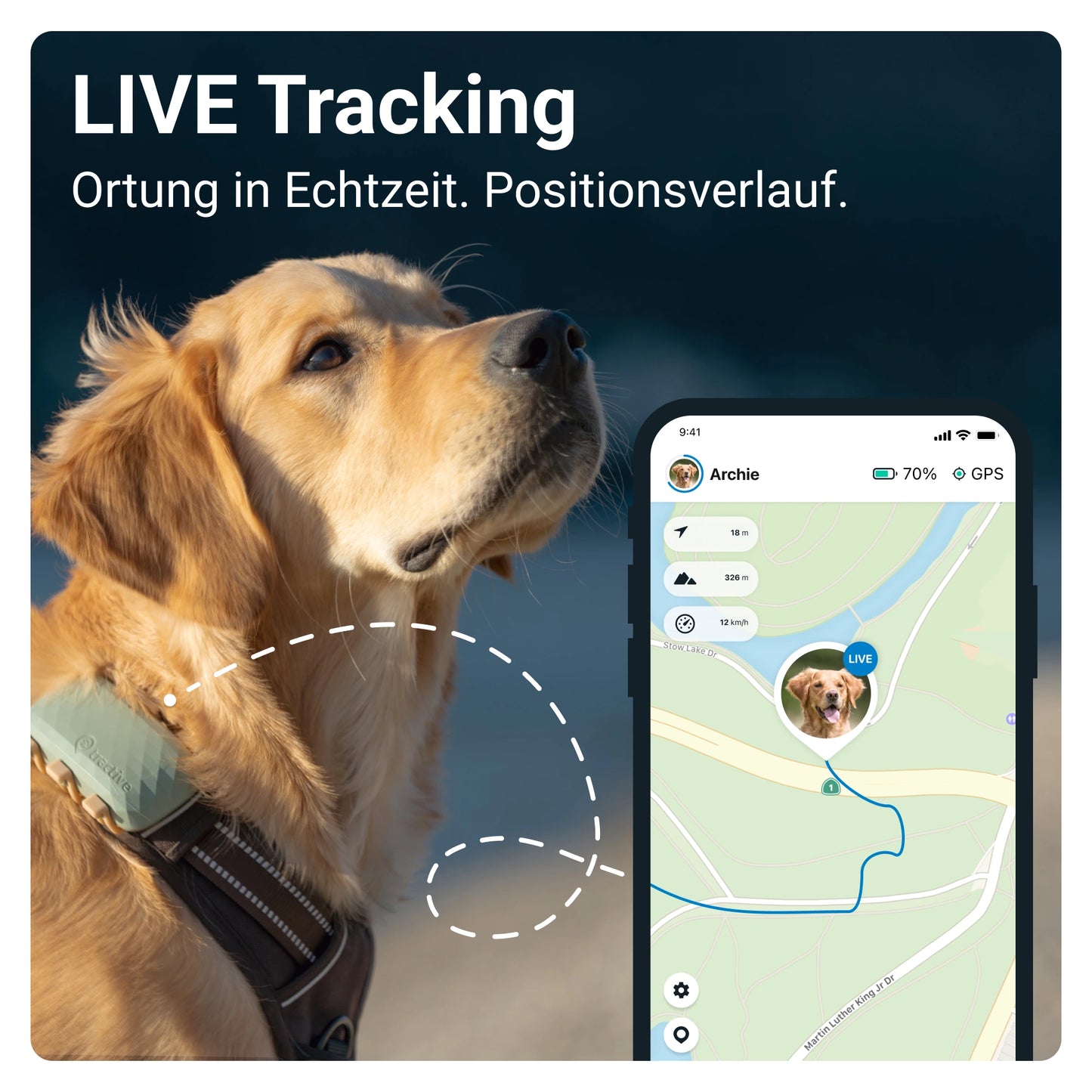 Tractive DOG XL - GPS Tracker mit längerer Akkulaufzeit